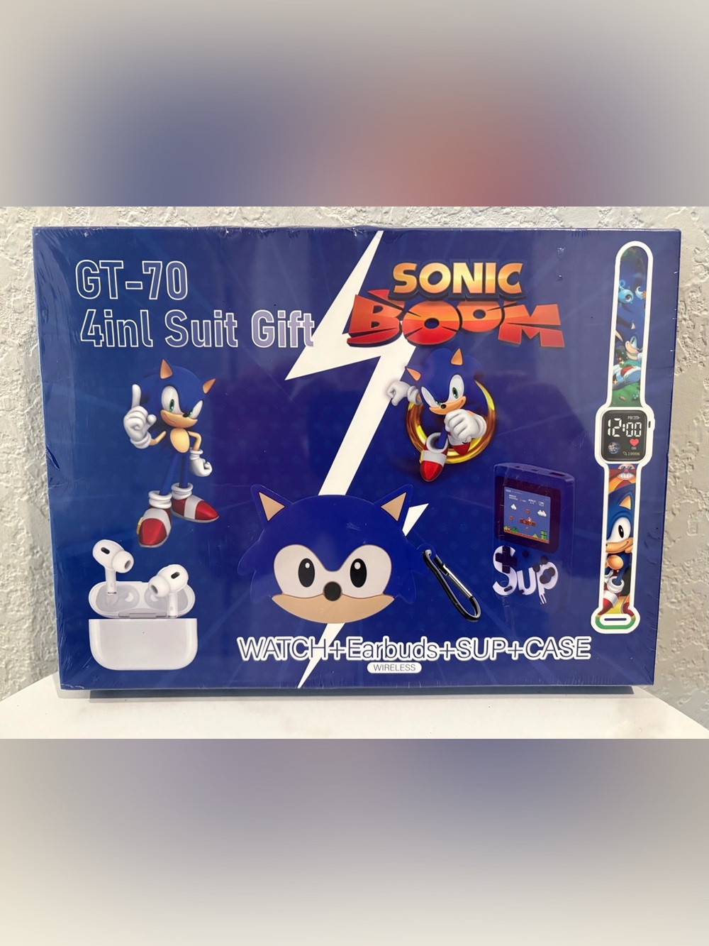 Sonic Watch + Earbuds + Sup Game Boy + Case Gift Set